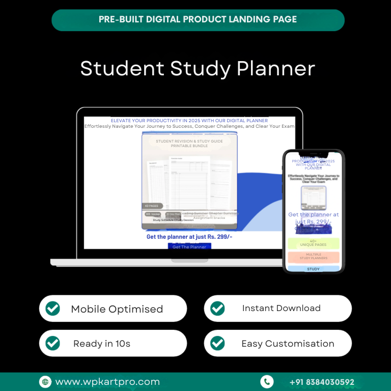 Landing Page – Student Study Planner