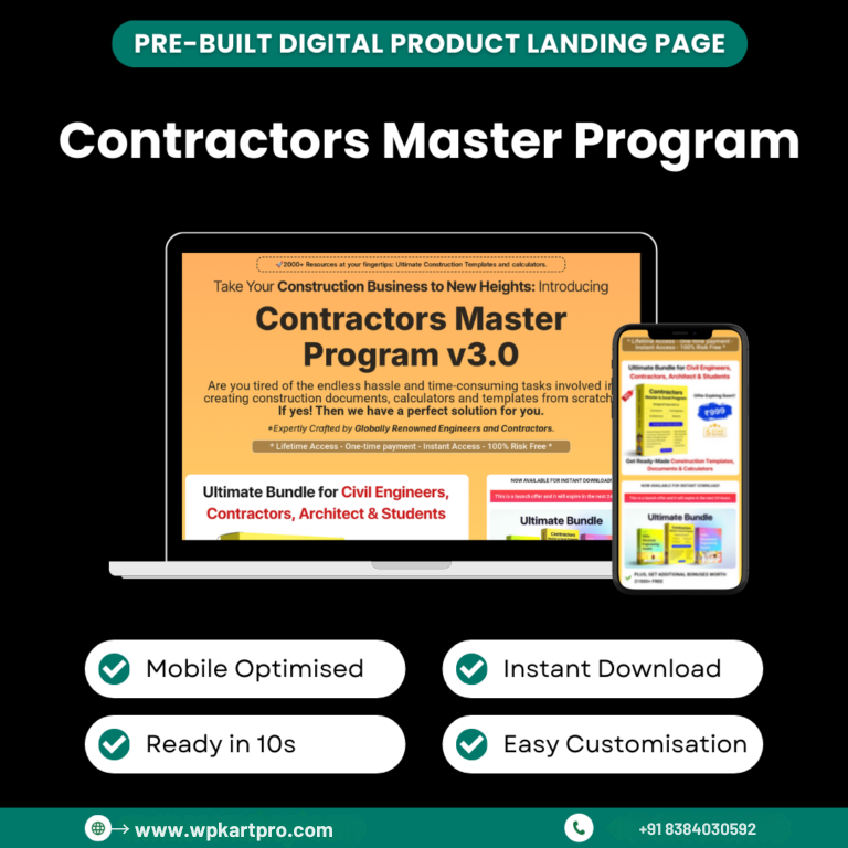 Landing Page – Contractors Master Program